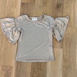 Joyfully Girls sparkle gold top! NEW WITH OUT TAGS! Size:5